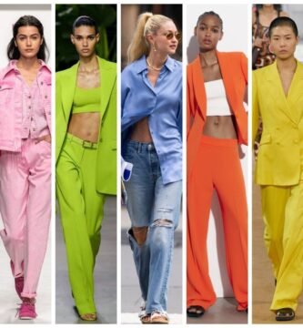 modelos luciendo ropas con colores en tendencia del verano 2024